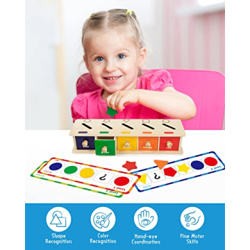Coogam Educational Color Shape Sorting Box for Toddlers