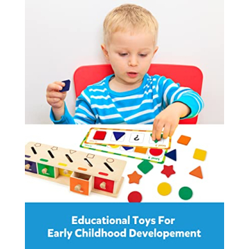 Coogam Educational Color Shape Sorting Box for Toddlers