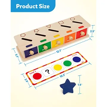 Coogam Educational Color Shape Sorting Box for Toddlers
