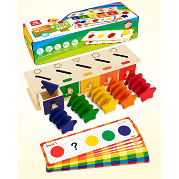 Coogam Educational Color Shape Sorting Box for Toddlers