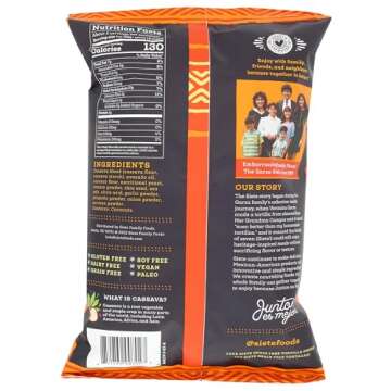 Siete Grain Free Tortilla Chips, Nacho, 5 oz