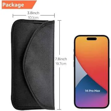 Signal Blocking Bag, ONEVER GPS RFID Faraday Bags for Phones Pouch Shield Cage Wallet Case for Cell Phone Privacy Protection Car Key FOB, Anti-Tracking Anti-Spying (1 Pack)