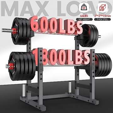 PASYOU Heavy-Duty Squat Rack with Max Load 1800 lbs