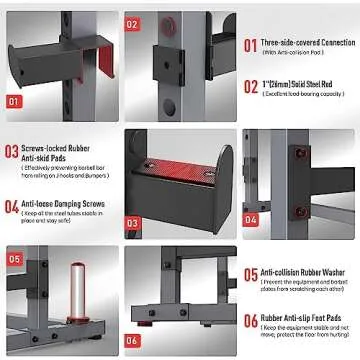 PASYOU Heavy-Duty Squat Rack with Max Load 1800 lbs