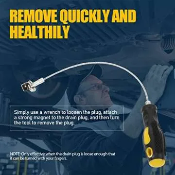 CMTOOL Oil Drain Plug Removal Tool 13 Inch with Magnetic Tip
