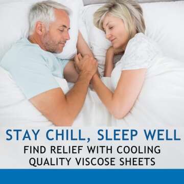 Vegan Silk - Bamboo Viscose Cooling King Size Bed Sheet Set - Navy Gray - Cool & Moisture Wicking for Hot Sleepers - Ultra Soft for Restful Sleep & Luxurious Feel - Deep Pockets for Snug Fitting