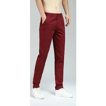Stylish Men’s Skinny Stretchy Khaki Pants Perfect Fit