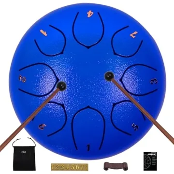 JYTMUS 8-Note Steel Tongue Drum with Accessories for Meditation
