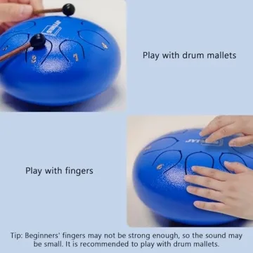 JYTMUS 8-Note Steel Tongue Drum for Yoga & Music