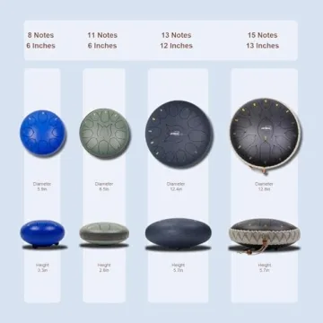 JYTMUS 8-Note Steel Tongue Drum for Yoga & Music