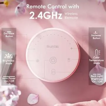 Stylish Quntis Pink Monitor Light Bar with Remote