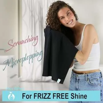 Hair RePear Anti Frizz Premium Cotton Hair Towel Enhances Healthy Natural Hair - Plop Wrap Scrunch Curly Wavy or Straight Hair -Extra Long Thick Hair