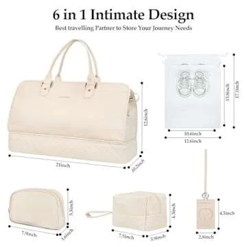 Travgo Weekender Bag with USB Port and Shoe Compartment