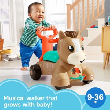 Fisher-Price Pony Musical Walker Ride-On for Toddlers 9+ Months