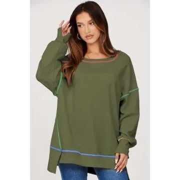 AlvaQ Women's Oversized Crewneck Sweatshirt - Casual Style