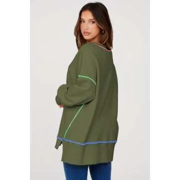 AlvaQ Women's Oversized Crewneck Sweatshirt - Casual Style