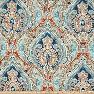 Kelly Ripa Home Indoor/Outdoor Pretty Witty Fabric by The Yard, Lagoon