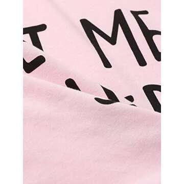 WDIRARA Women's Cute Cartoon Print Closed Eyes Print Tee and Shorts Pajama Set Pink M