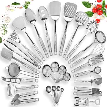 Home Hero 29-pcs Kitchen Utensils Set - Premium Stainless Steel Cooking Tools