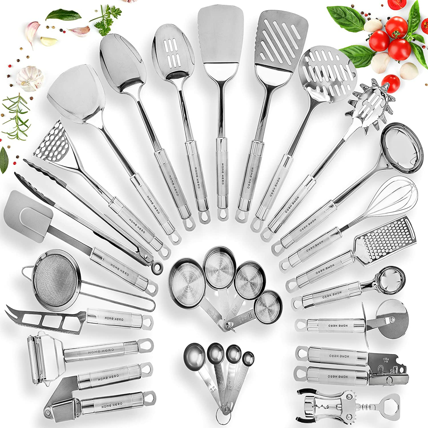 29-pcs Kitchen Utensils Set - Premium Stainless Steel Tools