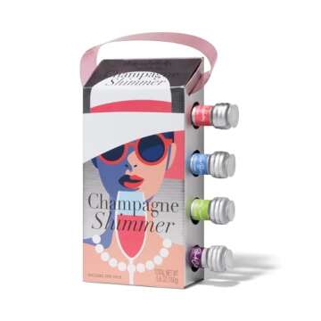 Thoughtfully Cocktails, Champagne Shimmer Gift Set, Add Shimmer to Champagne, Prosecco or Carbonated Beverages with Raspberry, Blueberry, Lime, and Blackcurrant Cocktail Drink Shimmers, Set of 4