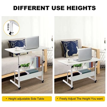 Compact Adjustable Mobile Desk for Home Office & Students