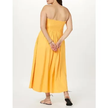 The Drop Women's Carlota Linen Maxi Dress 54.5' Comfort