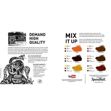 Speedball Professional Relief Ink Supergraphic Black 8OZ