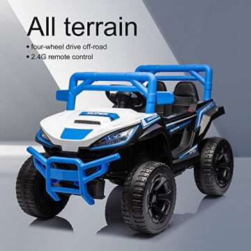 Exciting 12V 4WD Off-Road UTV for Kids with Remote Control and LED Lights