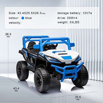 Exciting 12V 4WD Off-Road UTV for Kids' Adventures