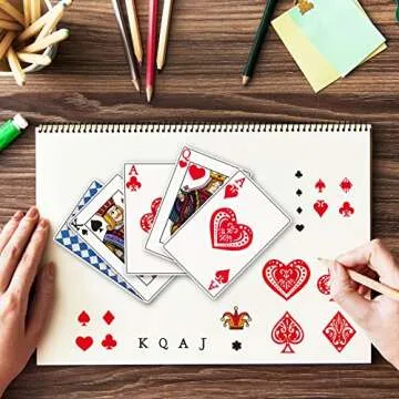 GLOBLELAND Poker Silicone Clear Stamps Transparent Stamps for Birthday Easter Valentine's Day Cards Making DIY Scrapbooking Photo Album Decoration Paper Craft