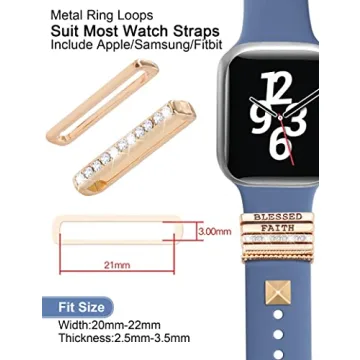 Shop JR.DM Gold Watch Band Charms - Trendy 13 Pcs Set