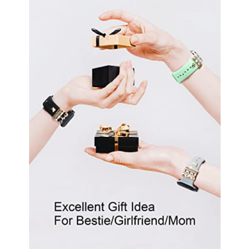 Shop JR.DM Gold Watch Band Charms - Trendy 13 Pcs Set