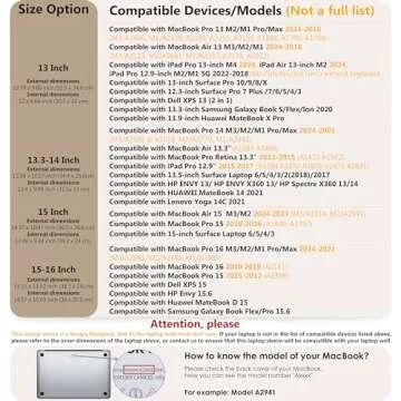 HYZUO 15-16 Inch Laptop Sleeve Compatible with MacBook Pro 16 M3/M2/M1 Pro/Max A2991 A2780 A2485 A2141 2024-2019, MacBook Pro 15 2012-2015, XPS 15, Faux Suede Leather Case with Small Bag, Khaki