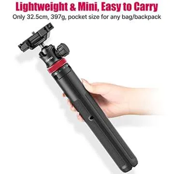 Extendable Phone Camera Tripod w Cold Shoe, ULANZI MT-44 Portable Tripod Handheld w Ball Head, Travel Compact Lightweight Tripod for iPhone, Smartphone, Sony, Canon, Nikon, Small Cameras