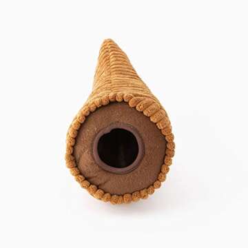 ZippyPaws Holiday Burrow Interactive Dog Toys - Hide and Seek Dog Toys and Puppy Toys, Colorful Squeaky Dog Toys, and Plush Dog Puzzles, Cornucopia