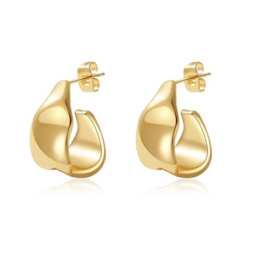 Trendy 18k Gold Plated Statement Earrings by SHERLOVE