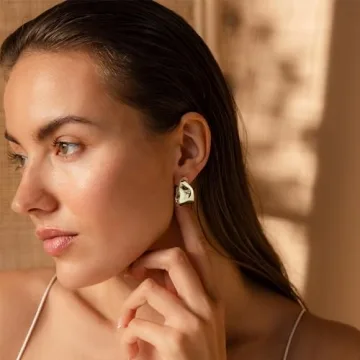 Trendy Gold Plated Statement Earrings for Women by SHERLOVE