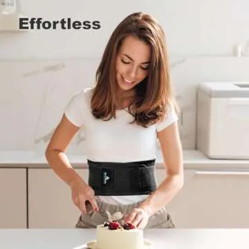 AllyFlex Sports® Lightweight Back Brace for Men & Women Under Uniform, Dual Medical 3D Lumbar Pads for Lower Back Pain Relief, Breathable Mesh with Adjustable Stapes for Back Stress - L