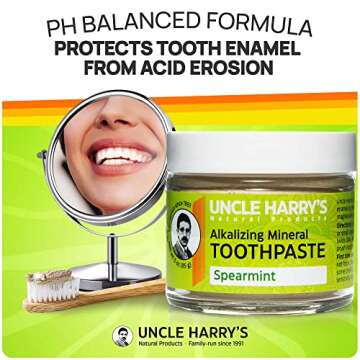 Uncle Harry's Spearmint Natural Toothpaste | Eco-Friendly Enamel Care