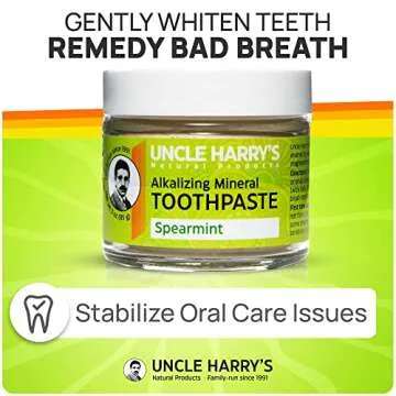 Uncle Harry's Natural Spearmint Toothpaste for Fresh Breath