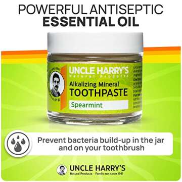 Uncle Harry's Natural Spearmint Toothpaste for Fresh Breath