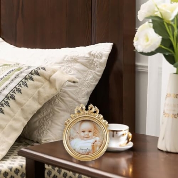 Elegant Kangce Antique 3.5x3.5 Picture Frames Gold