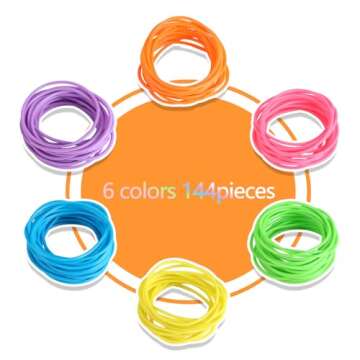 Adorox 144 Neon Jelly Bracelets for Parties and Gifts