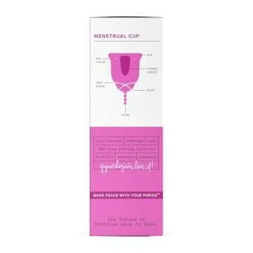 The Honey Pot Company - Menstrual Cup - 12 Hour Reusable Protection for Periods - Natural Feminine Hygiene Products - Size 1