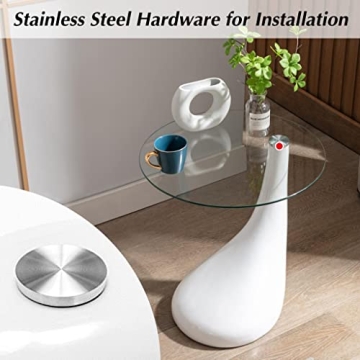 COSVALVE Round Glass Coffee Table for Stylish Spaces and Use