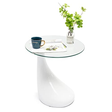 COSVALVE Round Glass Coffee Table for Stylish Spaces and Use