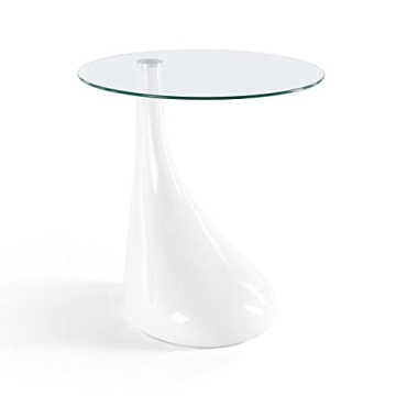 COSVALVE Round Glass Coffee Table for Stylish Spaces and Use