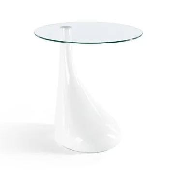 COSVALVE Round Glass Coffee Table for Stylish Spaces and Use