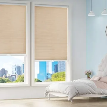 Cellular Blinds Cordless Shades for Windows Single Cell Shade - Provide Privacy and Filters Light - 31 x 64 inch, Ivory Beige(Light Filtering)